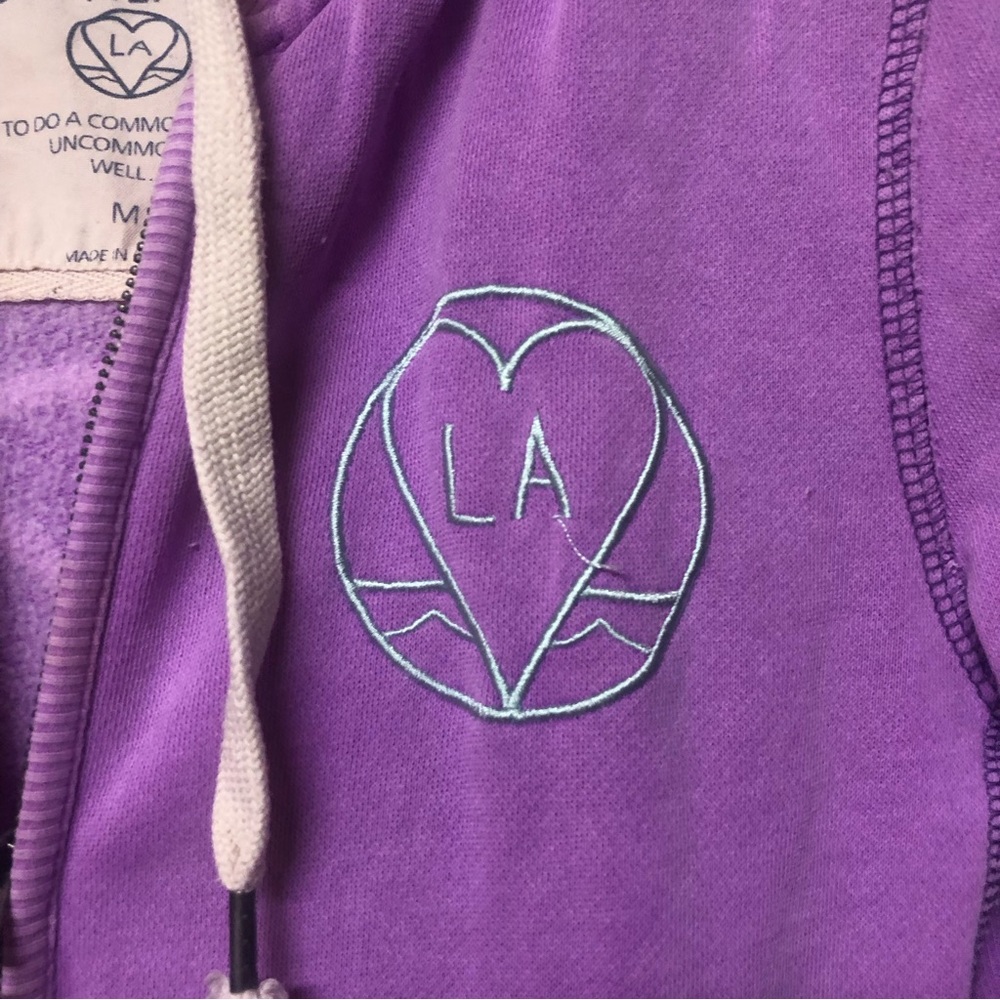 LA Hearts Pink Zip Hoodie Sweatshirt PAC Sun Medium - Picture 6 of 6